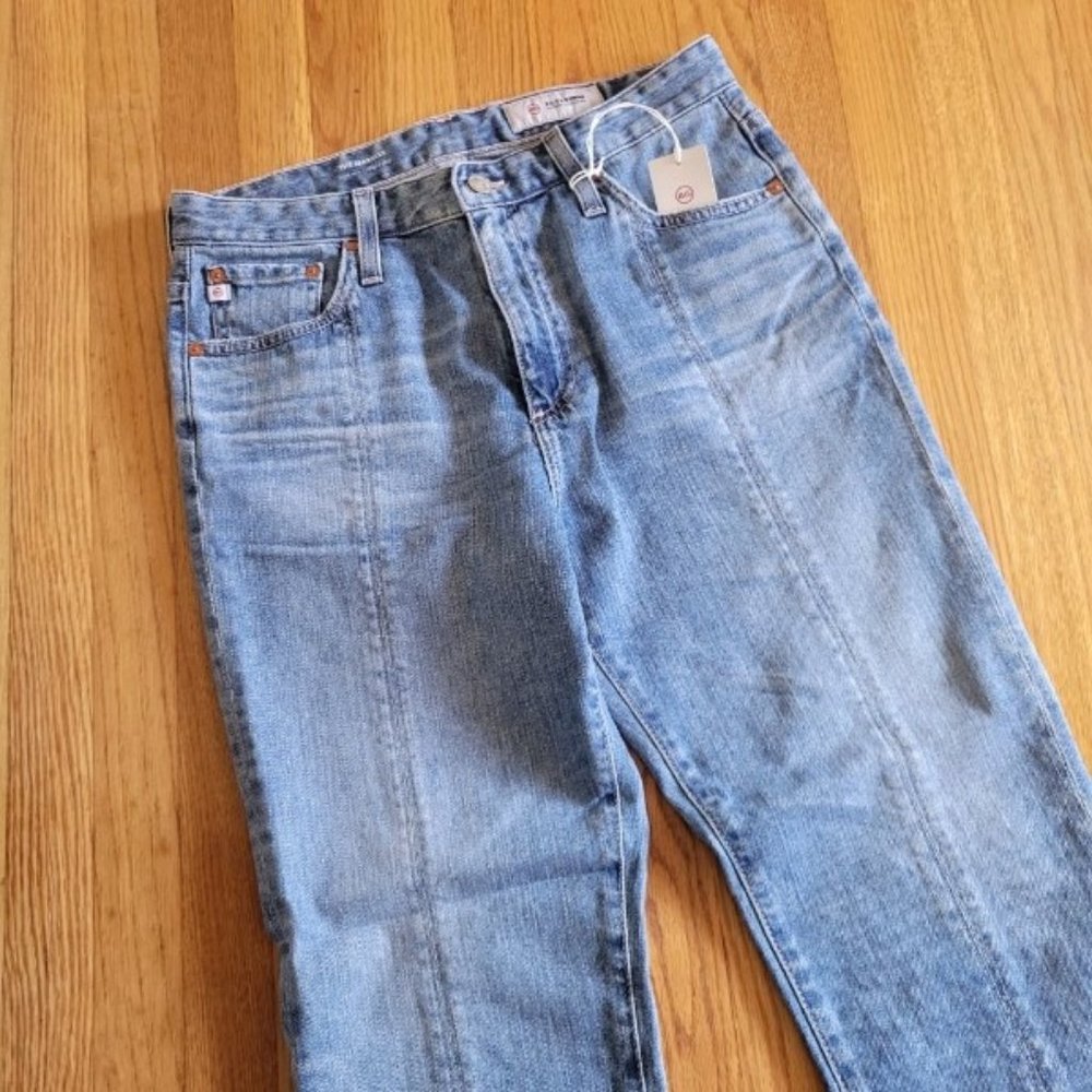 AG Jeans Isabelle High-Rise Straight Crop Jeans